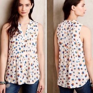 Anthropologie l Maeve Strawberry Button Down